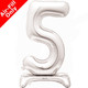 30 inch Unique Silver Number 5 Standing Foil Balloon (1)