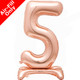 30 inch Unique Rose Gold Number 5 Standing Foil Balloon (1)
