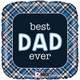 18 inch Best Dad Ever Plaid Foil Balloon (1)