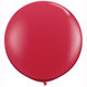 3ft Jewel Ruby Red Latex Balloons (2)