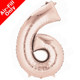 16 inch Anagram Rose Gold Number 6 Foil Balloon (1)