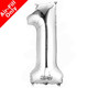 16 inch Anagram Silver Number 1 Foil Balloon (1)