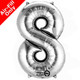 16 inch Anagram Silver Number 8 Foil Balloon (1)