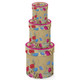 Floral Kraft Round Gift Boxes (3)