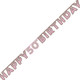 Happy 50th Birthday Pink Holographic Letter Banner - 2.2m (1)