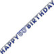 Happy 60th Birthday Blue Holographic Letter Banner - 2.2m (1)