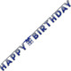 Happy Birthday Blue Holographic Letter Banner - 2.2m (1)