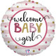 18 inch Baby Girl Stripes Foil Balloon (1)