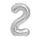 25 inch Silver Number 2 Foil Balloon (1)