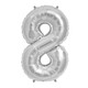 25 inch Silver Number 8 Foil Balloon (1)