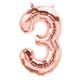 25 inch Rose Gold Number 3 Foil Balloon (1)