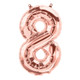 25 inch Rose Gold Number 8 Foil Balloon (1)