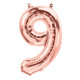 25 inch Rose Gold Number 9 Foil Balloon (1)