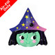 14 inch Halloween Witch Foil Balloon (1) - UNPACKAGED