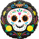18 inch Day Of The Dead Skull Foil Balloon (1)
