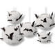 White Paper Lanterns With Bats - 10cm (5)