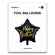 18 inch Birthday Black Star Foil Balloon (1)