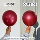 24" Reflex Crystal Red Sempertex Latex Balloons (3)