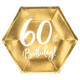 60th Birthday Gold & White Paper Plates (6)