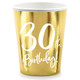 30th Birthday Gold & White Paper Cups (6)