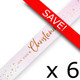 Pack of 6 On Your Christening Pink Banners - 2.74m