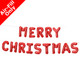 13 inch Merry Christmas Red Foil Balloon Banner Pack (1)