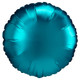 18" Aqua Satin Round Foil Balloon (1) - UNPACKAGED