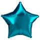 18" Aqua Satin Star Foil Balloon (1) - UNPACKAGED