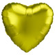 18" Lemon Satin Heart Foil Balloon (1) - UNPACKAGED