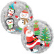 18 inch Santa, Snowman & Penguins Foil Balloon (1)