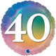 18 inch Colourful Rainbow Age 40 Foil Balloon (1)