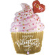 31 inch Valentine Golden Cupcake Glittergraphic Foil Balloon (1)