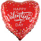 18 inch Valentine Confetti Heart Foil Balloon (1) - UNPACKAGED