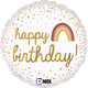 18 inch Boho Rainbow Birthday Round Foil Balloon (1)