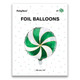18 inch Green & White Candy Foil Balloon (1)
