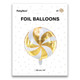 18 inch Gold & White Candy Foil Balloon (1)