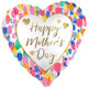 18 inch Mother's Day Watercolour Satin Heart Foil Balloon (1)