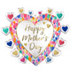 27 inch Mother's Day Vibrant Watercolour Satin Foil Balloon (1)