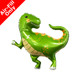 13 inch Baby Dino Foil Balloon (1) - UNPACKAGED