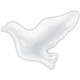 30 inch White Dove Shape Foil Balloon (1)