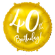 18 inch 40th Birthday Gold Foil Balloon (1)