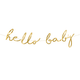 Hello Baby Gold Script Paper Banner - 70cm (1)