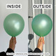 12" Satin Green Sempertex Latex Balloons (25)