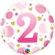 18 inch Pink Dots Age 2 Foil Balloon (1)