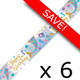 Pack of 6 Birthday Shimmering Mermaid Banners - 2.7m (6)