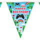 Pixel Game Birthday Holographic Foil Bunting - 3.9m (1)