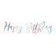 Happy Birthday Iridescent Foil Script Paper Banner - 62cm (1)