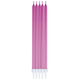 16cm Metallic Pink Candles (10)