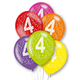 11 inch Rainbow Age 4 Latex Balloons (6)