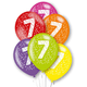 11 inch Rainbow Age 7 Latex Balloons (6)